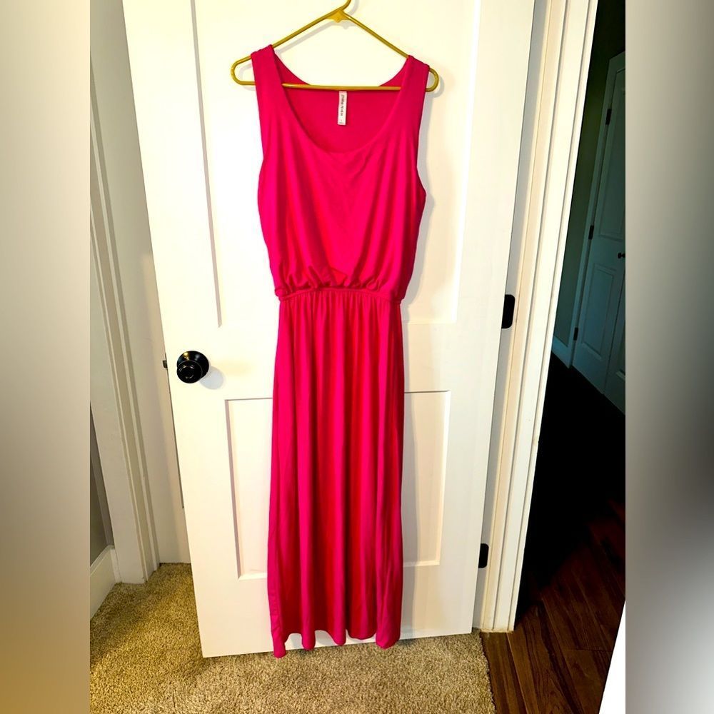 ZENANA PREMIUM BRAND LONG PINK DRESS